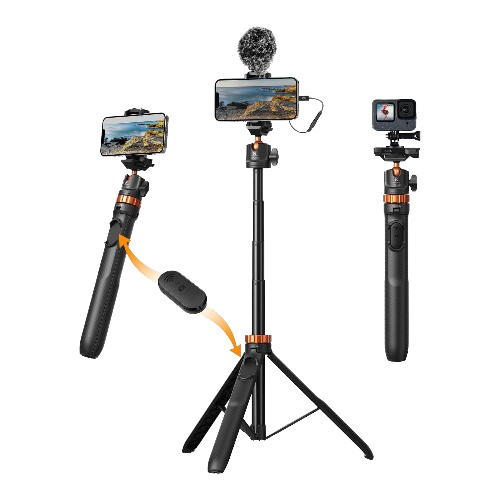 Trípode selfie stick MS08 de 62″ K&F Concept png Trípode selfie stick MS08 de 62″ K&F Concept PNG