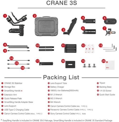 ZHIYUN Crane 3S Especificaciones