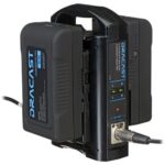 Cargador doble Dracast con dos baterías de montaje en V de 90 Wh