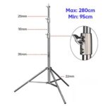 Soporte de luz en acero inoxidable Weisheng 288h - Imagen 8