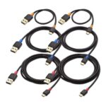 Paquete de 6 cables USB 2.0 tipo A a Micro B – 1, 3, 6 pies - Imagen 2