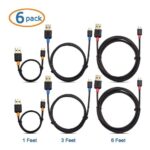Paquete de 6 cables USB 2.0 tipo A a Micro B – 1, 3, 6 pies - Imagen 3