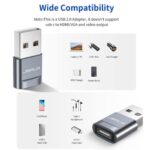 Adaptador USB-C hembra a USB-A macho, 4 unidades. - Imagen 2