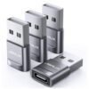 Adaptador USB-C hembra a USB-A macho, 4 unidades. 9 Adaptador USB