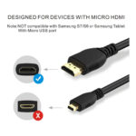 Cable Micro HDMI a HDMI (Macho a Macho) 2M HD 4K - Imagen 2