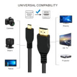 Cable Micro HDMI a HDMI (Macho a Macho) 2M HD 4K - Imagen 3