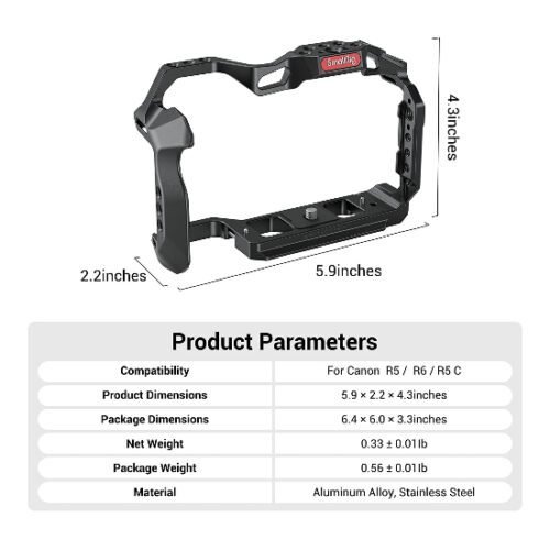 Jaula para Canon R5 R6 R5 C  SmallRig 2982B - Imagen 2
