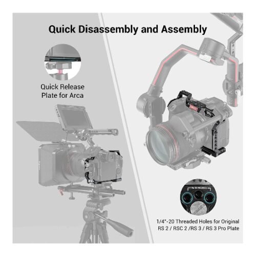 Jaula para Canon R5 R6 R5 C  SmallRig 2982B - Imagen 4