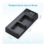 Cargador doble de batería NP-F - Powerextra - Imagen 2