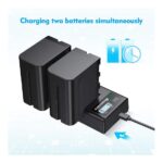 Cargador doble de batería NP-F - Powerextra - Imagen 6