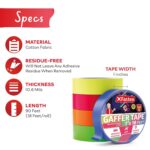 Cinta Gaffer Neon 2.5cm x 5.5mts (Paquete x5) - Imagen 4
