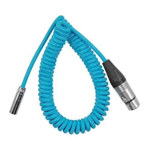 Cable mini XLR macho a XLR hembra azul espiral KONDOR BLUE - Imagen 2