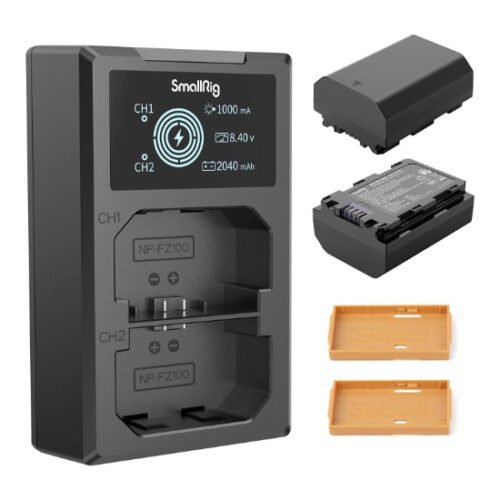 Kit de 2 baterías NP-FZ100 con cargador doble – SmallRig 3824B - Imagen 4