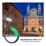 Filtro de estrella variable 67mm K&F Concept - Imagen 5
