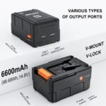 Bateria V-Mount ZGCINE ZG-S95 98.68Wh (6600mAh) - Imagen 4