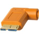 Cable TetherPro USB 3.0 a Micro-B de ángulo recto (4.6m) Naranja - Imagen 4