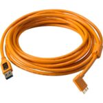 Cable TetherPro USB 3.0 a Micro-B de ángulo recto (4.6m) Naranja - Imagen 3