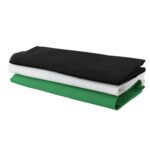 Kit portafondos 2.8 x 3mts + 3 telas (Blanco, Negro, Verde) - Imagen 3