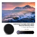 Filtro ND Variable 82mm ND2-ND400 Nano-K – K&F Concept - Imagen 3