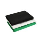Kit portafondos en acero cromado 2.8 x 3mts + 3 telas (Blanco, Negro, Verde) - Imagen 6