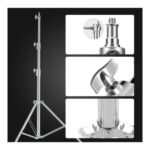 Kit portafondos en acero cromado 2.8 x 3mts + 3 telas (Blanco, Negro, Verde) - Imagen 4