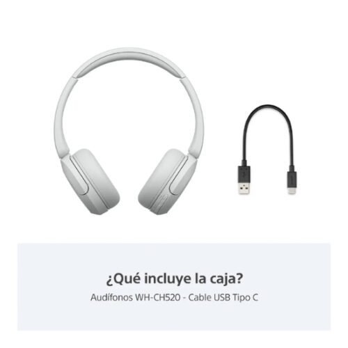 Sony WH-CH520 Audifonos inalámbricos con micrófono (Blanco) - Imagen 4