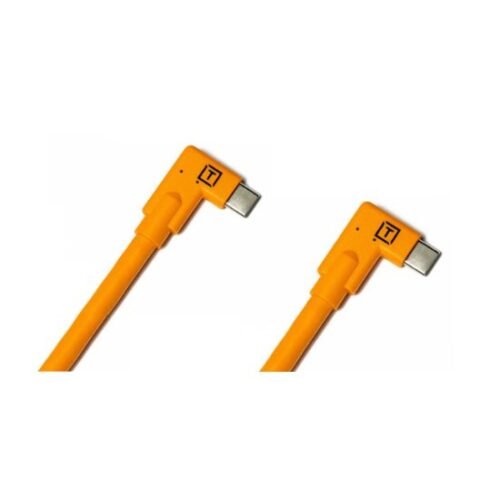 Cable TetherPro USB-C a USB-C (4.6m) doble ángulo recto Naranja - Imagen 2