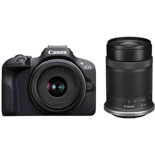 Canon EOS R100 18-45mm y 55-210mm PNG