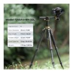 Tripode Cenital K&F T255A4+BH-32L K&F KF09.085V6 (Dorado 1,7mts) - Imagen 5