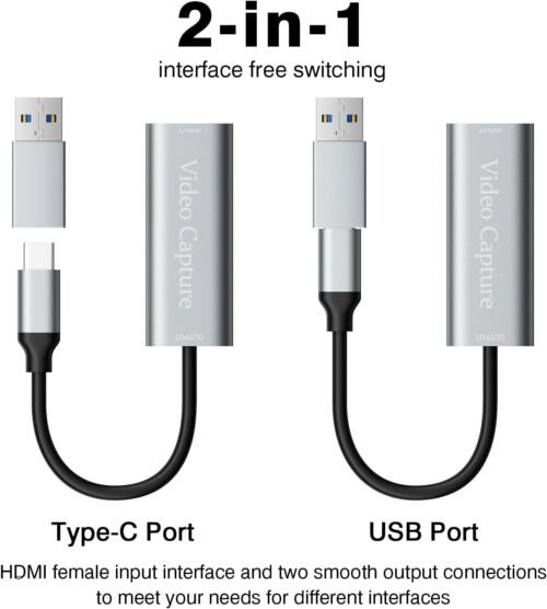 Tarjeta de captura de video 4K HDMI a 1080P USB-C - Imagen 2