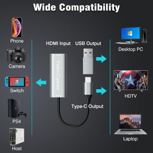 Tarjeta de captura de video 4K HDMI a 1080P USB-C - Imagen 6
