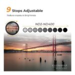 Filtro ND Variable 52mm ND2-ND400 Nano-K – K&F Concept - Imagen 3