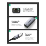 Adaptador de red USB 3.0 Gigabit Ethernet UGREEN CM209 - Imagen 2