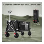 Carrito plegable con ruedas 220 litros