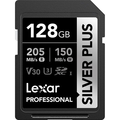 Lexar SDXC Silver Plus UHS-I V30 128Gb