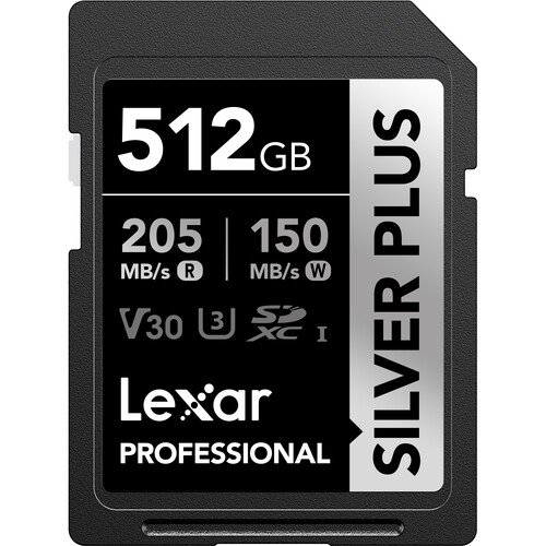 Lexar SDXC Silver Plus UHS-I V30 512Gb