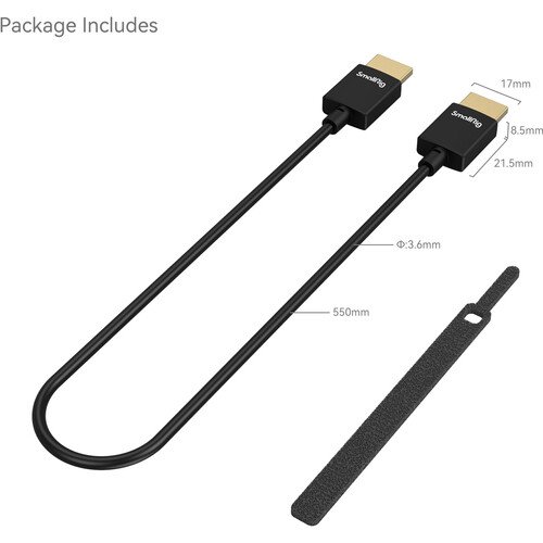 Cable HDMI 4K ultrafino 55cm A-A – SmallRig 2957B 6 SmallRig 2957B