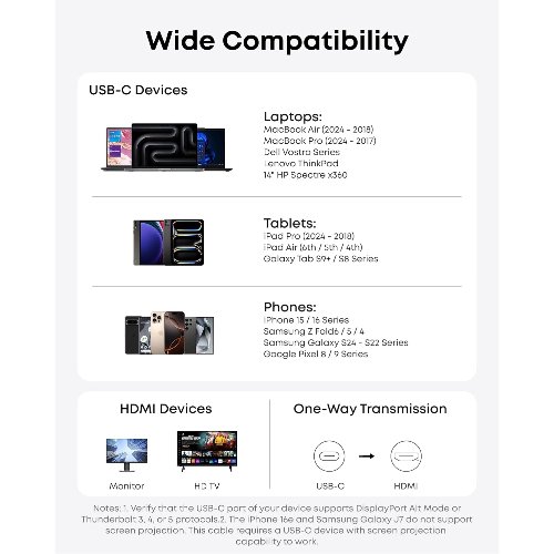 Cable USB C a HDMI 4K a 60Hz 30cm - Anker 4 Cable USB C a HDMI 4K