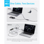 Cable USB-C a USB-C 2 en 1