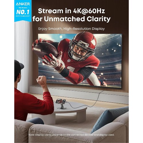 Cable USB C a HDMI 4K a 60Hz 30cm - Anker 5 Cable USB C a HDMI 4K