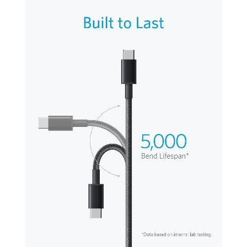 Paquete de 2 Cables USB-C a USB-C 60w 30cm - Anker 2 2 Cables USB-C a USB-C