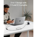 Cable USB-C a USB-C 2 en 1