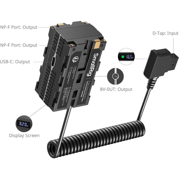 Batería Dummy D-tap a NP-F - SmallRig 4884 3 SmallRig 4884