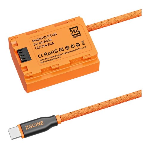 Dummy batería FZ100 USB-C a FZ100 - ZGCINE 2 Dummy batería FZ100