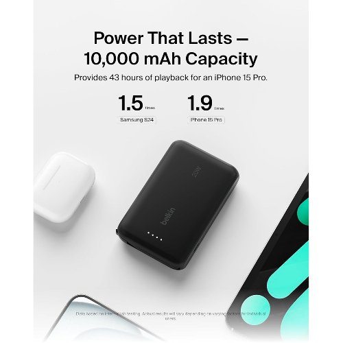 Powerbank Belkin USB-C 10000mAh 20W 3 Powerbank Belkin USB-C