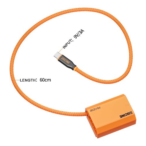 Dummy batería FZ100 USB-C a FZ100 - ZGCINE 3 Dummy batería FZ100