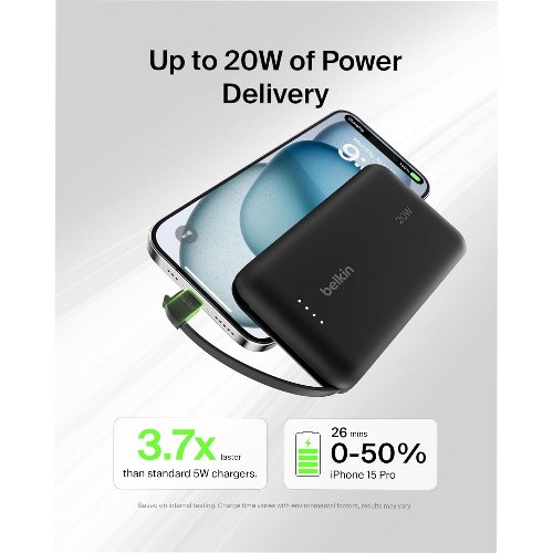 Powerbank Belkin USB-C 10000mAh 20W 5 Powerbank Belkin USB-C