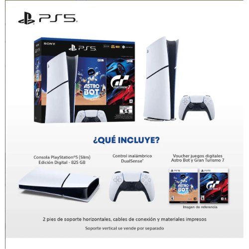 Playstation 5 Slim Digital con GT7 + Astrobot 4 Playstation 5 Slim Digital con GT7 + Astrobot