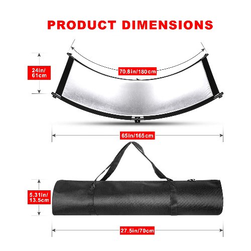 Reflector curvo en U de 60x180cm 4 Reflector curvo en U de 60x180cm