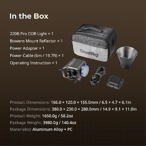 SmallRig RC 220B Pro Bi-Color COB 14 SmallRig RC 220B Pro Bi-Color COB - Imagen 14